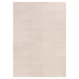 thumbnail of Teppich Kurzflor 3D-Effekt Modern Waschbar Strapazierfähig Esszimmer Flur OEKO-TEX Beige 160x230 cm Gekettelt – ILLER von Kadima Design