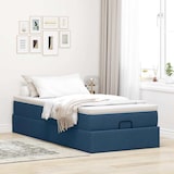 thumbnail of vidaXL Ottoman-Bett mit Matratze Blau 90x190 cm Stoff