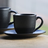 thumbnail of Avet Conjunto de 6 chávenas de café com pires incluído HMLOHAN BLK-41.