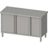 thumbnail of Stalgast Arbeitsschrank mit Flügeltüren 2000x600x850 mm, mit Flügeltürschrank rechts, ohne Aufkantung, verschweißt