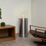 thumbnail of Bio Ethanol Kamin Stand Ø34cm x 86,5cm Edelstahl 1L Ethanolkamin Glasfeuer Ofen