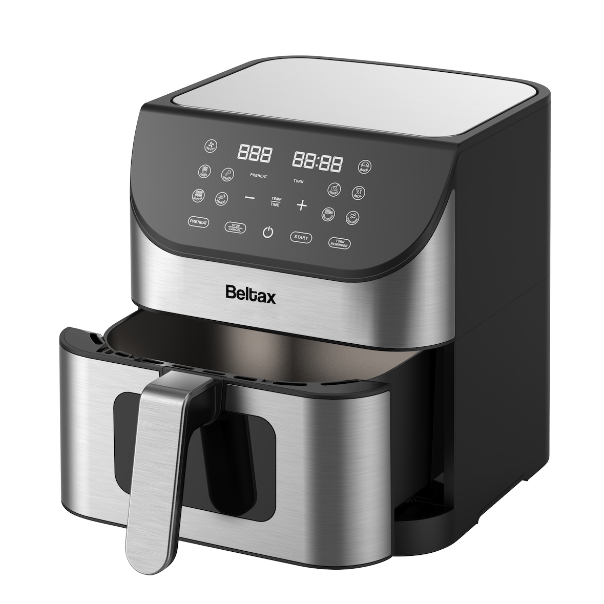 Freidora de aire caliente Beltax BHF5081; Potencia: 1800W; Capacidad: 8L; Ventana vista previa; 7 programas preestablecidos; Temporizador 60 minutos