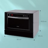 thumbnail of Havasia UV 6 Luminance Geschirrspüler UV Glasfront freistehend 1380W Schwarz