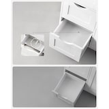 thumbnail of Helloshop26 - Badezimmerschrank Aufbewahrungseinheit mit 3 Schubladen und 1 Schrankfach höhenverstellbarer Einlegeboden 60 x 30 x 12_0006482