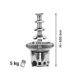 thumbnail of Fontaine à chocolat inox avec 4 étages - 60 cm | Qdm - SBCH4