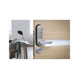 thumbnail of Verrou pour porte d'intérieur avec béquille double pour serrure à encastrer (non fournie)