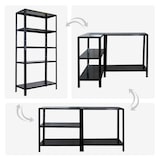 thumbnail of Mega Deal | 4x Schwerlastregal Ares| HxBxT 180x90x40cm | Fachlast 125 kg | Schwarz