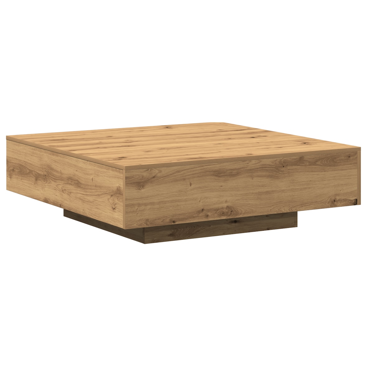 Table basse Chêne artisanal 100 x 100 x 31 cm Modèle Fusion Plus