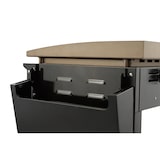 thumbnail of aro 3-pits gasgrillplaat, grilloppervlak 73 × 55 cm, met zijtafel, verrijdbaar, roestvrij staal, zwart