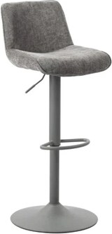 thumbnail of Casa Collection Hocker Cindy aus grauem Stoff 50,5x45x88,5-110 cm, höhenverstellbar