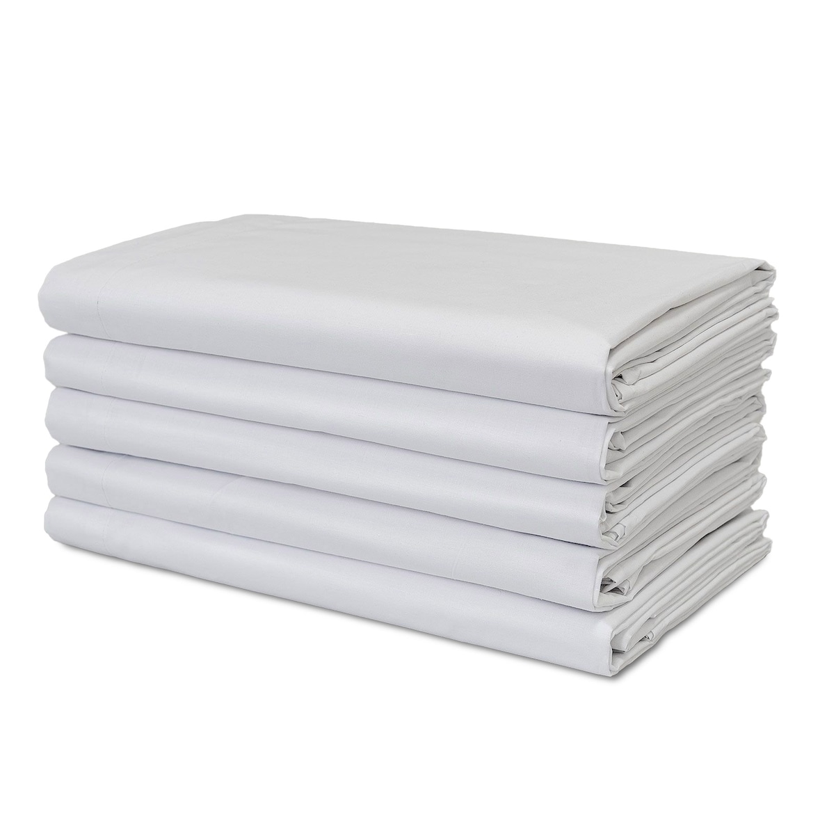 Sábana encimera blanca Percal Pol-Alg 150 hilos para cama de 150 cm  (Pack 3 unidades)