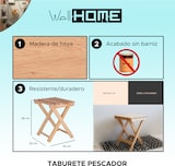 thumbnail of WellHome - Fischerhocker aus Holz, unbehandelt 33x22x36 cm