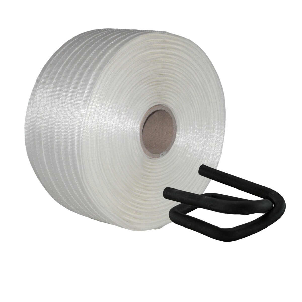 KK Verpackungen 19 mm Textil gewebt Umreifung Set Umreifungsband Phosphatiert Metallklemmen