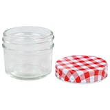 thumbnail of Pots à Confiture Couvercles Blanc Et Rouge 96 Pcs Verre 110 Ml