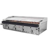 thumbnail of MBH - Griglia pietra lavica a gas 120 cm da banco professionale, petto e griglia in acciaio inox per bar, ristoranti.