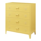 thumbnail of Helloshop26 - Praktische Metallkommode für Eingangsbereich Wohnzimmer oder Schlafzimmer mit 4 Schubladen Stahl 92 x 80 x 40 cm gelb 03_0009307