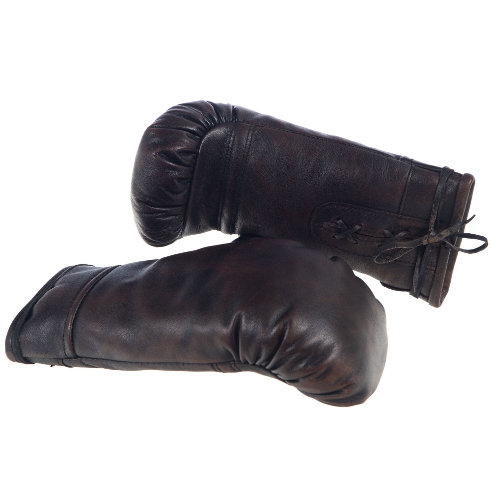 Gant de boxe en   -  Marron Autre Cuir Amadeus 14x14 cm