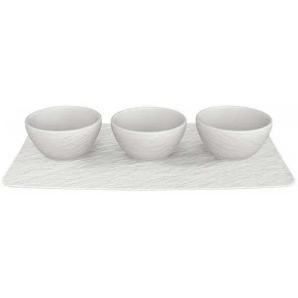 Villeroy & Boch Manufacture Rock blanc Set Dipschälchen 4tlg. 28x17cm