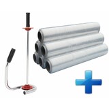 thumbnail of Sparset 6 Rollen Handstretchfolie Handwickelfolie 20my 50cm mit Abroller DE LUXE