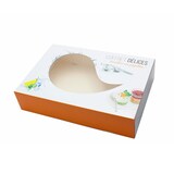 thumbnail of Coffret traiteur décor Délices avec fenêtre 355x245x80mm par 100 pièces JORIDEAL