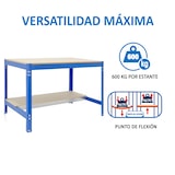 thumbnail of SimonRack Mesa de trabalho para oficina, 1510x760 mm, Capacidade de carga 600 kg, Inclui gaveta, Azul - BT-0
