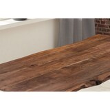 thumbnail of Esstisch Baumkante Akazie nussbaumfarben 260 x 100 cm geschlossenes X-Gestell schwarz KASIMIR