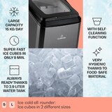 thumbnail of Partytime Eiswürfelmaschine Klareis 15kg/24h Edelstahl Schwarz-Metallic
