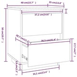 thumbnail of Table de chevet Blanc 40x35x50 cm Bois de pin solide