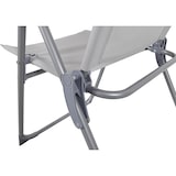 thumbnail of Camping Sessel Garten Klappstuhl Campingstuhl Alu 5 Positionen grau