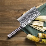 thumbnail of WOLFCUT - Damaskus Hackmesser mit schwarzem Pakkaholzgriff 17,8 cm Klinge 67-lagiger Damaszenerstahl mit Geschenkbox