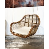 thumbnail of Hängesessel Hängestuhl Hängesitz Hängeschaukel Rattan Braun 66x65x49cm 300159