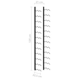 thumbnail of Wand-Weinregal Schwarz Eisen  | vidaXL : Größe - für 24 Flaschen