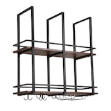 thumbnail of Helloshop26 - Hangend metalen wijnrek 80 x 30 x 85 cm zwart MDF 03_0009193
