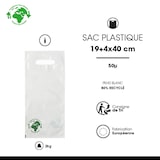 thumbnail of Witte LDPE plastic tas voor 1 fles met uitsnijdingen 19 x 40 + 4,5 cm per 1000 - Gimex