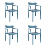 thumbnail of garbar ELBA Set 4 Silla Con Brazos Interior, Exterior Azul Retro