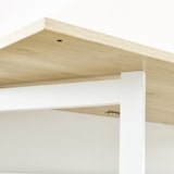 thumbnail of HOMCOM mesa de bar extensible con ala plegable mesa de bistró con compartimientos de almacenamiento y 1 puerta para cocina comedor 116x79,5x91 cm
