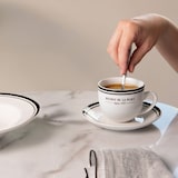 thumbnail of Tasse avec soucoupe Bistrot 22 cl x6 -  22.00 cl Blanc Rond Porcelaine Table Passion 12.00x9.00 cm