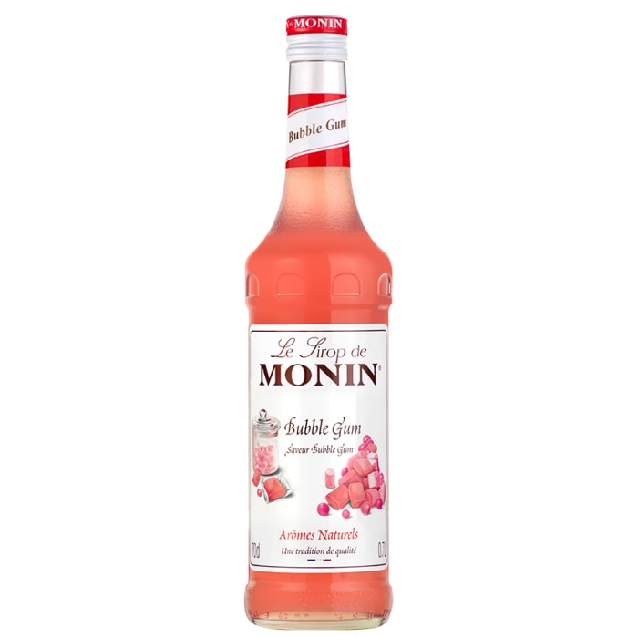 MONIN - Sirop Saveur Bubble Gum 70 cl pour cocktails, limonades ou dessert drinks