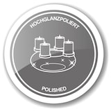 thumbnail of Adventskranz Verona, Edelstahl glänzend vernickelt, Durchmesser 30 cm, für Stumpenkerzen ø 6 cm