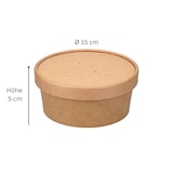 thumbnail of DeinPack 300 Salatschalen 500ml  to go Schalen mit Deckel braun rund