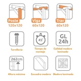 thumbnail of Pérgola de Madera Laminada Sitges (Maderland) - Gardeneas