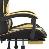 thumbnail of vidaXL Gaming-Stuhl mit Fußstütze Drehbar Schwarz & Golden Kunstleder