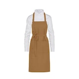thumbnail of LISBON - Cotton Heavyweight Bib Apron with Pocket: One Size / Caramel