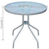 thumbnail of vidaXL Gartentisch 80 x 71 cm Stahl Rund Grau