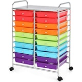 thumbnail of COSTWAY Carrito Rodante con 20 Cajones Apilables, Carrito de Cajones, Contenedor Rodante con Estructura Metálica y Estante