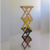 thumbnail of Wellhome - Banqueta PESCADOR em madeira com acabamento a óleo 33x25x36 cm