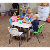 thumbnail of Mesa baja plegable infantil crema 61 x 61 x 53,5 cm