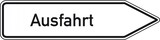 thumbnail of Schild I Wegweiser Ausfahrt, rechtsweisend, Aluminium RA0, reflektierend, 1400x350mm, DIN 67520