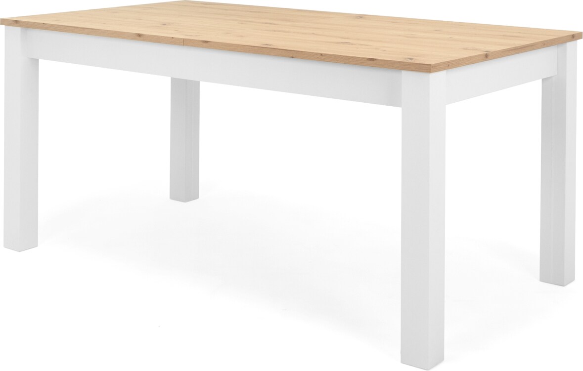 Furn.Design Esstisch Landhaus Eiche Artisan, weiß 160/215 cm ausziehbar, Vestland