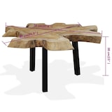 thumbnail of vidaXL Couchtisch Massivholz Teak 80x70x38 cm